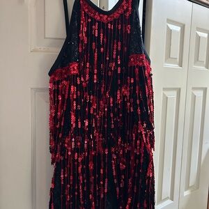 Awesome leotard flapper dress. Professional dance dress. Pain 110$